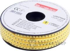 Маркер кабельний e.marker.stand.1.2.5.1, 1-2,5 кв.мм, "1", 1000 шт