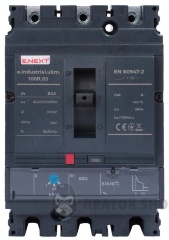 Силовий автоматичний вимикач e.industrial.ukm.100R.63 з регулюванням, 3р, 63А