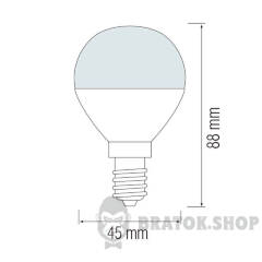 Лампа світлодіодна E14 8W 6400K P45 Horoz Electric ELITE-8
