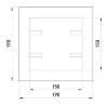 Дверцы металлические ревизионные e.mdoor.stand.150.150.z 150х150мм с замком s0100062 в Киеве