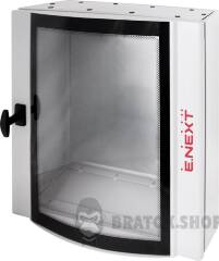 Корпус металевий e.mbox.industrial.p.180.60.20.gl IP55 з монтажною панеллю (1800*600*200), зі склом