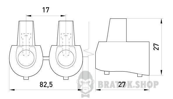 Кінцевий клемник e.tc.end.stand.5.10, 5шт, 10 кв.мм s2039003