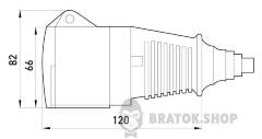 Силова розетка переносна 3Р+N+PE, 250/400В, 16А, IP44