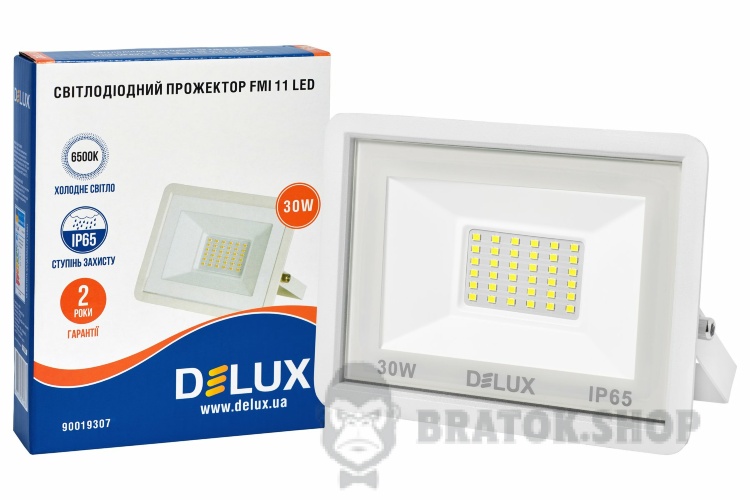 Прожектор светодиодный LED 30 Вт 6500K IP65 DELUX FMI 11 белый в Сумах