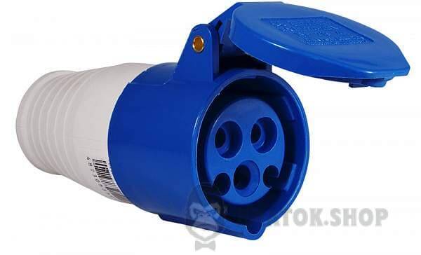 Розетка-гнездо силовая переносная ГП 16A/3 220V 2P+PE (213) АСКО-Укрем A0080020001 синий в Сумах
