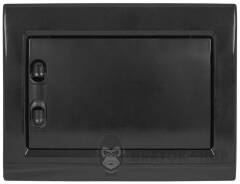 Корпус пластиковый на 8 модулей e.plbox.pro.n.08b.black навесной, черный с непрозрачной дверцей IP40