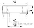 Переходник металлический e.industrial.pipe.thread.bts.2&quot;.1-1/2&quot;, резьбовой, с 2&quot; на 1-1/2&quot; i0410015 в Киеве
