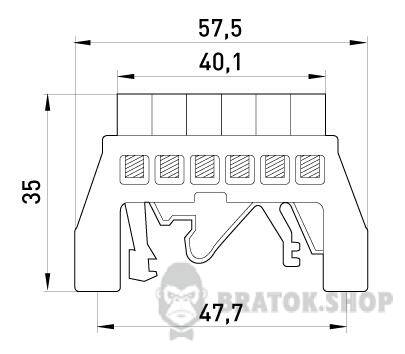 Шина нулевая e.bsi.pro.2.6 в изолированном корпусе универсальная зеленая p0650019 в Киеве