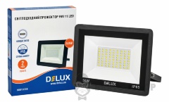 Прожектор світлодіодний LED 50 Вт 6500K IP65 DELUX FMI 11 чорний