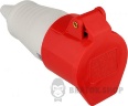 Розетка-гнездо силовая переносная ГП 16A/4 400V 3P+PE (214) АСКО-Укрем A0080020002 красный