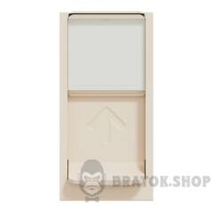 Розетка комп'ютерна RJ45, категорія 6 FTP, 1 модуль, бежева Unica New Studio