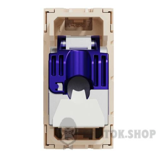 Розетка комп'ютерна RJ45, категорія 6 FTP, 1 модуль, бежева Unica New Studio NU344844 в Киеве