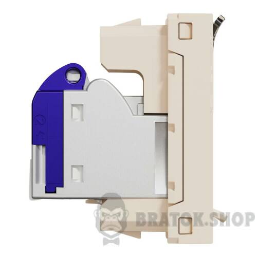 Розетка комп'ютерна RJ45, категорія 6 FTP, 1 модуль, бежева Unica New Studio NU344844 в Киеве