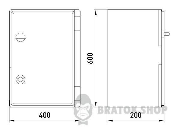 Корпус ударопрочный из АБС-пластика e.plbox.400.600.200.blank, 400х600х200мм, IP65 CP5005 в Киеве