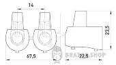 Кінцевий клемник e.tc.end.stand.5.6, 5шт, 6 кв.мм s2039002