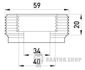 Перехідник металевий e.industrial.pipe.thread.bts.2".1-1/4", різьбовий, з 2" на 1-1/4" i0410014 у Києві