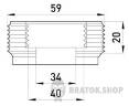 Перехідник металевий e.industrial.pipe.thread.bts.2".1-1/4", різьбовий, з 2" на 1-1/4" i0410014 у Києві