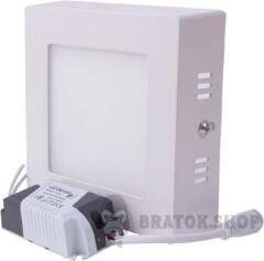 Світильник світлодіодний накладний e.LED.MP.Square.S.6.4500. квадрат, 6Вт, 4500К, 420Лм