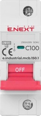 Модульний автоматичний вимикач e.industrial.mcb.150.1.C100, 1р, 100А, C, 15кА