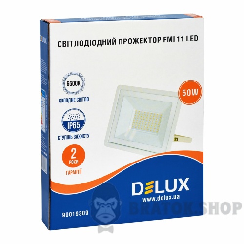 Прожектор світлодіодний LED 50 Вт 6500K IP65 DELUX FMI 11 білий