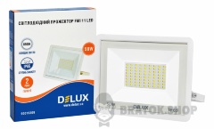 Прожектор светодиодный LED 50 Вт 6500K IP65 DELUX FMI 11 белый
