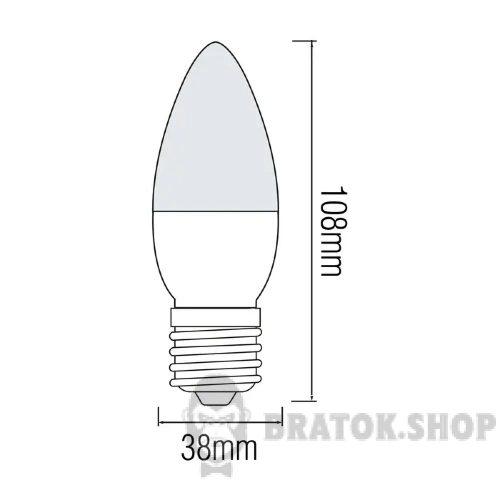 Світлодіодна лампа LED E27 C37 10W 4200K Horoz Electric ULTRA (001-003-0010-060)
