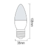 Світлодіодна лампа LED E27 C37 10W 4200K Horoz Electric ULTRA (001-003-0010-060)