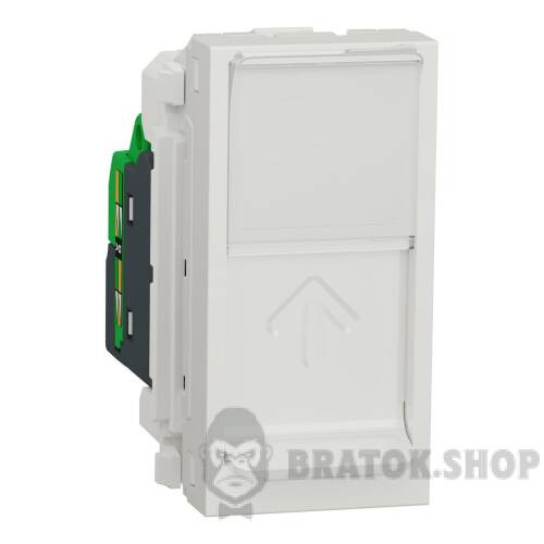 Розетка комп'ютерна RJ45, одинарна, категорія 5 UTP, 1  модуль, білий NU341018 в Киеве