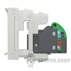 Розетка комп'ютерна RJ45, одинарна, категорія 5 UTP, 1 модуль, білий