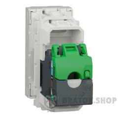 Розетка комп'ютерна RJ45, одинарна, категорія 5 UTP, 1 модуль, білий