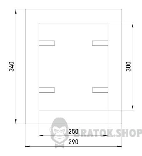 Дверца металлическая ревизионная e.mdoor.stand.250.300.z 250х300м c замком s0100055 в Киеве