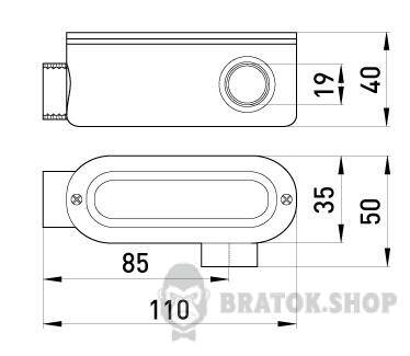 Соединитель ревизионный Г-образный e.industrial.pipe.db.revise.elbow.1/2&quot; для труб 1/2&quot; i0540001 в Киеве