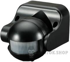 Датчик руху інфрачервоний e.sensor.pir.09.black(чорний), 180°, IP44