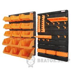 Органайзер для інструментів настінний,e.toolbox.pro.26, 35 елементів 825х210х585мм