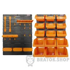 Органайзер для інструментів настінний,e.toolbox.pro.26, 35 елементів 825х210х585мм