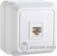 Розетка телефонная РЗtf-1-Ct-W (белая)