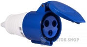 Розетка-гніздо силова переносна ГП 32A/3 220V 2P+PE (223) АСКО-Укрем A0080020004 синій