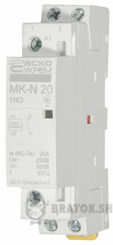 Контактор модульний 1P 20A 1NO АСКО-Укрем MK-N A0040030021