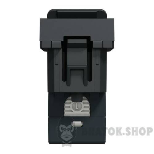 Розетка комп'ютерна RJ45, одинарна, категорія 5 UTP, 1 модуль, антрацит NU341054 в Киеве