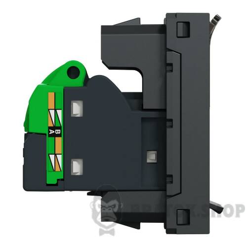 Розетка комп'ютерна RJ45, одинарна, категорія 5 UTP, 1 модуль, антрацит NU341054 в Киеве