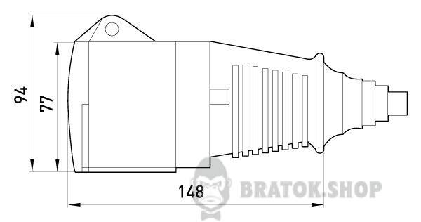 Силова розетка переносна 3Р+N+PE, 250/400В, 32А, IP44 2642-326 у Києві