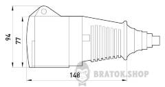 Силова розетка переносна 3Р+N+PE, 250/400В, 32А, IP44