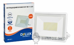 Прожектор светодиодный LED 100 Вт 6500K IP65 DELUX FMI 11 белый