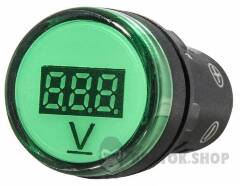Цифровий вимірювач напруги AD22-22DVM DC 5-30В (зелений)