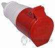 Розетка-гнездо силовая переносная ГП 32A/4 400V 3P+PE (224) АСКО-Укрем A0080020005 красный