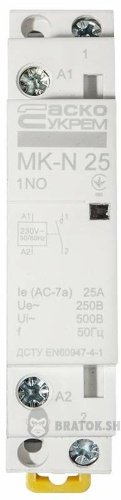 Контактор модульний 1P 25A 1NO АСКО-Укрем MK-N A0040030022