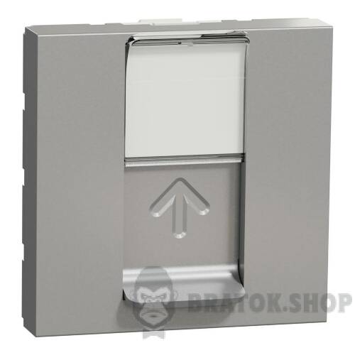 Розетка комп'ютерна RJ45, одинарна категорія 5, UTP, 2 модулі, алюміній NU341130 в Киеве