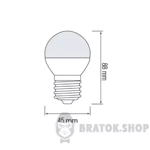 Светодиодная лампа E27 8W 4200K P45 Horoz Electric ELITE-8 001-005-0008-060 в Киеве