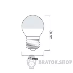 Лампа світлодіодна E27 8W 4200K P45 Horoz Electric ELITE-8