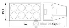 Клемна колодка e.lc.pro.ac.8 p0670004